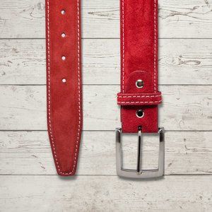 Genuine Suede Leather Belt Handcrafted In USA
